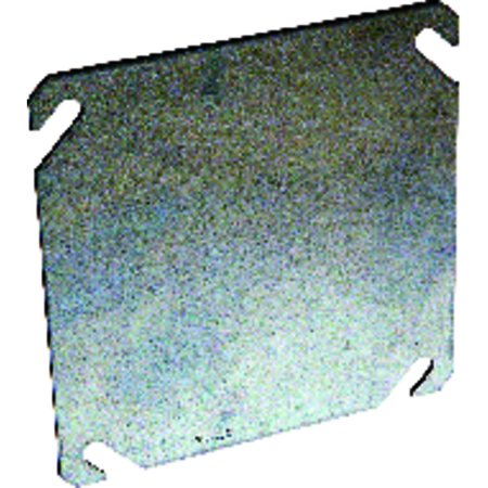 RACO Electrical Box Cover, Square, Steel, Flat, Blank 8752-5